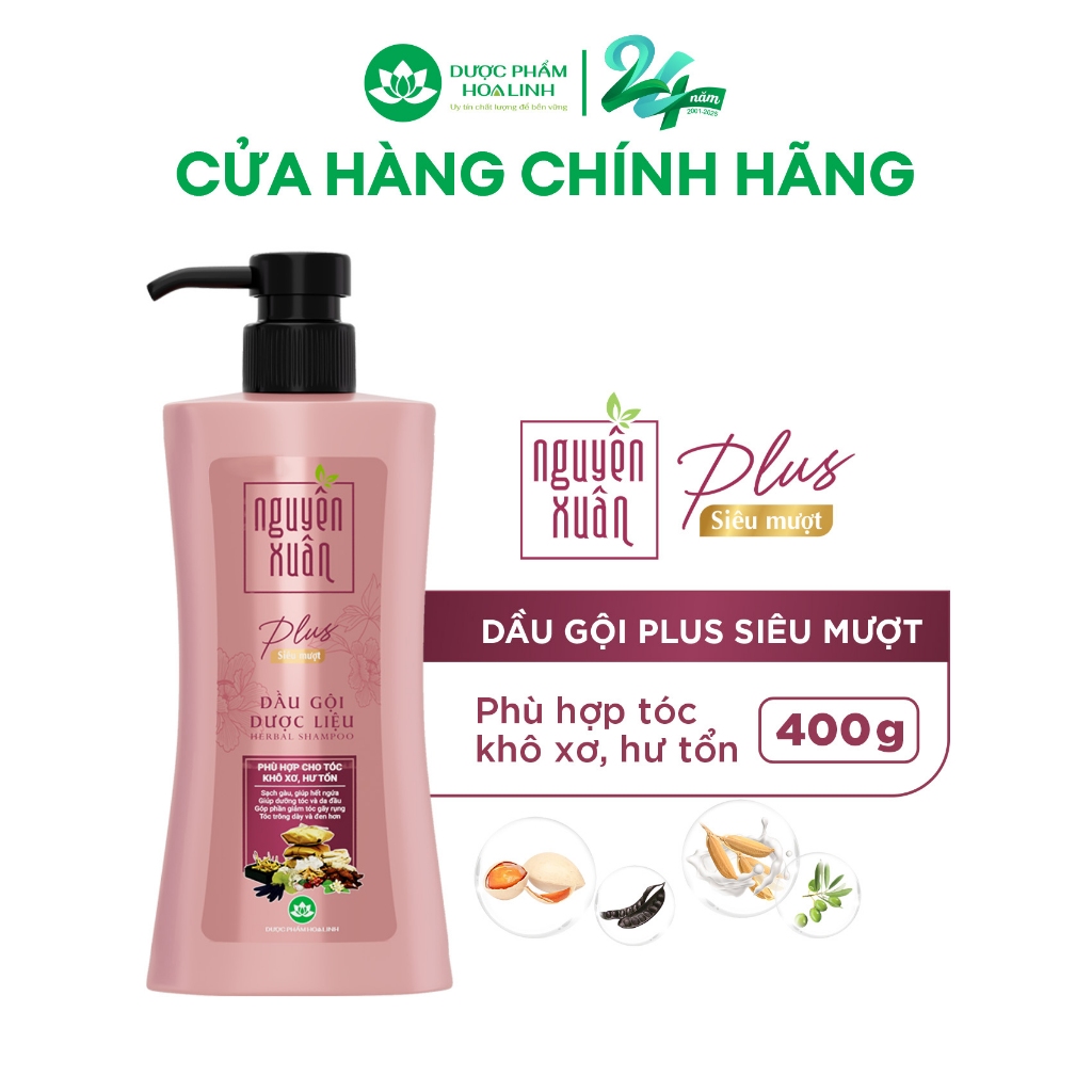 Mới} Dầu gội Dược liệu Nguyên Xuân Plus Siêu mượt 400g - Dành cho