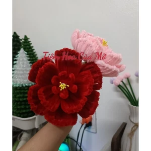 Hoa Mẫu Đơn Kẽm Nhung Size To Decor, Quà Tặng Siêu Đẹp
