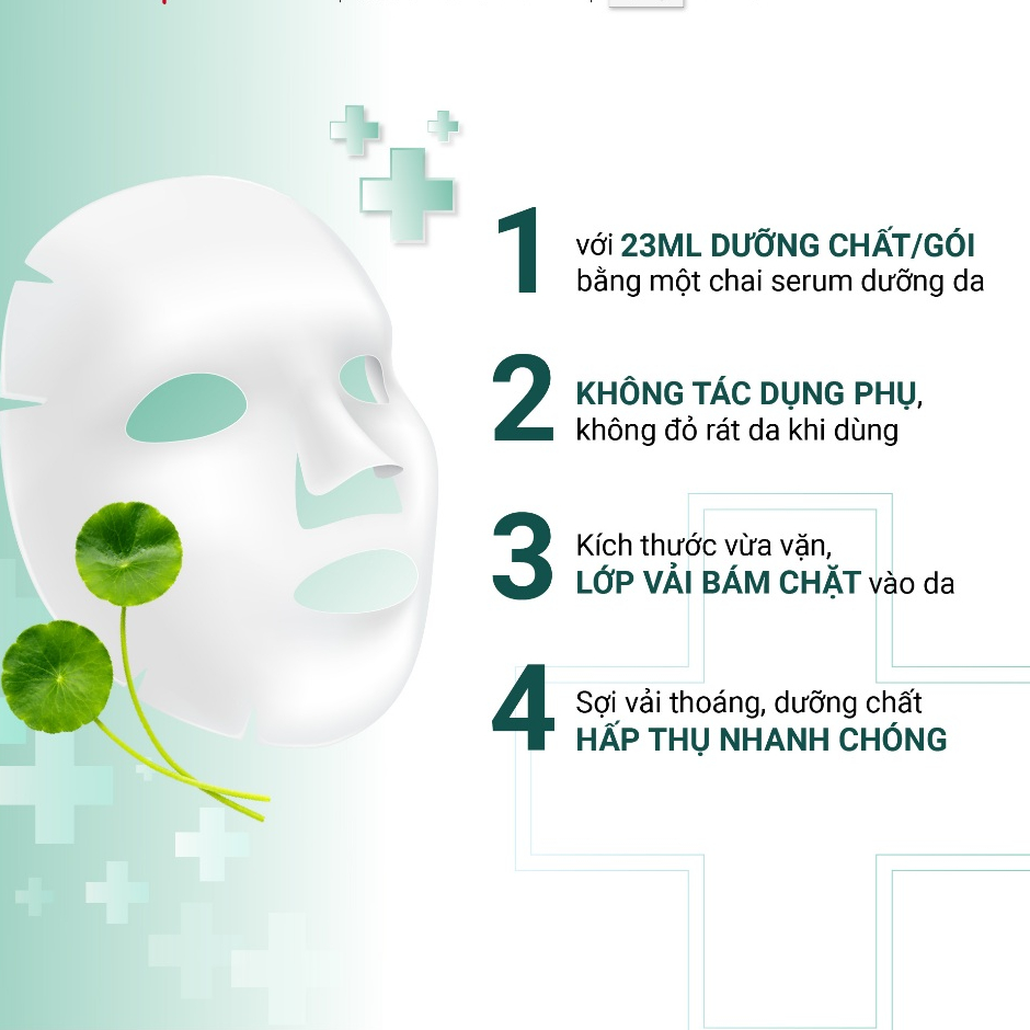 Mặt nạ phục hồi dưỡng ẩm làm dịu da centella Eshumi Collagen Repair Cica Mask