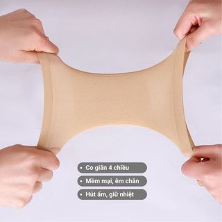 [MUA 3 TẶNG 1] Combo 3 đôi tất ủ gót chân GOMTAT, vớ bảo vệ gót chân có silicon dưỡng ẩm, làm mềm gót - TYU-1027
