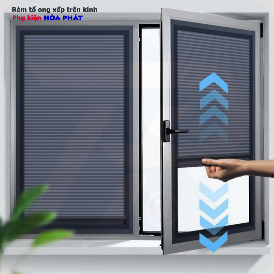Rèm xếp tổ ong, rèm xếp kính, cản sáng, chống nắng, cách nhiệt, sản ...