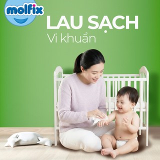 Combo 4 gói Khăn ướt Molfix Thiên nhiên Sạch khuẩn vệ sinh - 100 miếng/gói