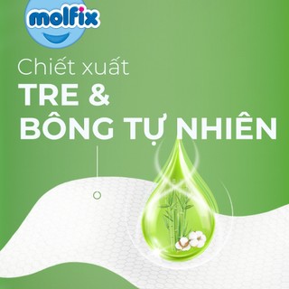 Combo 4 gói Khăn ướt Molfix Thiên nhiên Sạch khuẩn vệ sinh - 100 miếng/gói
