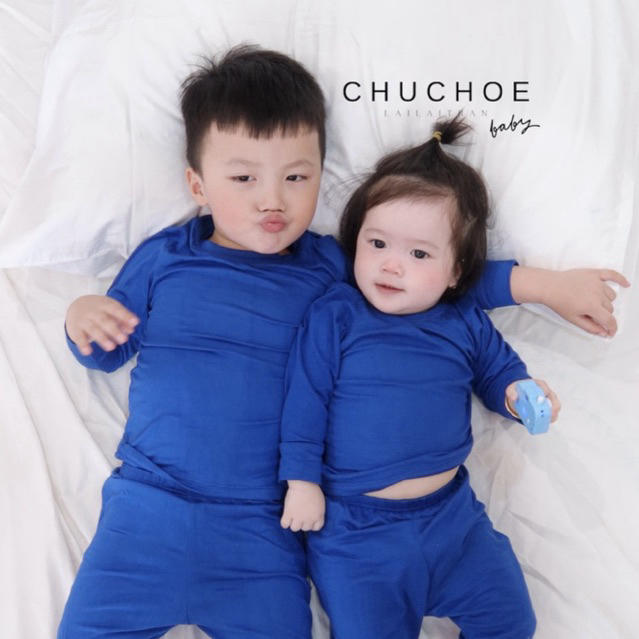 Ảnh thật bộ thun lạnh tay dài CHIUCHOE Baby cho bé