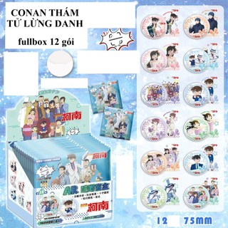 SẴN/2 MẪU Conan / Gói Huy hiệu và thẻ trong nhân phẩm blindbox fullbox 12 gói Thám tử lừng danh Kaito Kid Ran Shinichi