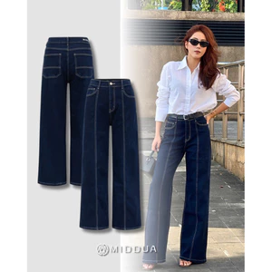 THN05 - Jeans suông sọc xanh