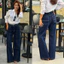 THN05 - Jeans suông sọc xanh