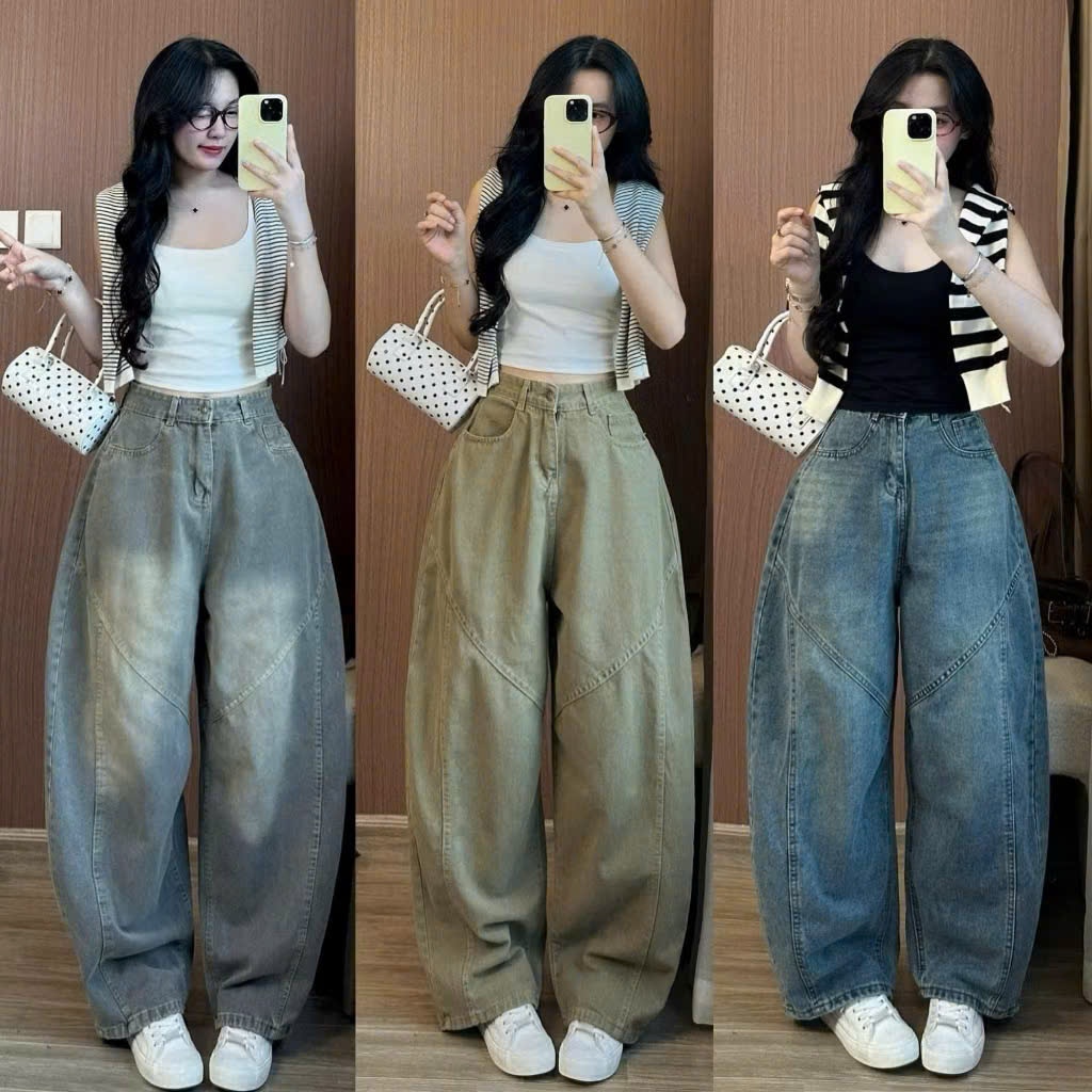 Quần Jean Ống Cong Joolate Form Rộng Nam Nữ Unisex Phong Cách Streetstyle Túi Nắp Sau Bản Pre Màu Retro