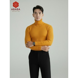 Áo len nam cổ lọ lông cừu ABABA, dày dặn ấm mềm mịn dễ chịu - ABA-LOVANG