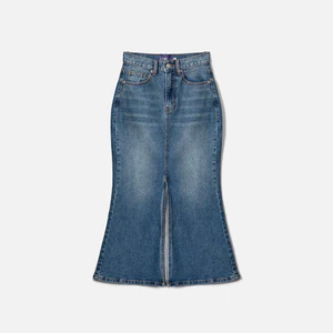 CMJ1725 Chân váy denim đuôi cá xẻ trước