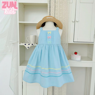 Váy Dây Bé Gái Pastel AZD543 – Váy Đính Nơ Ngọt Ngào, Đi Tiệc – Đi Chơi
