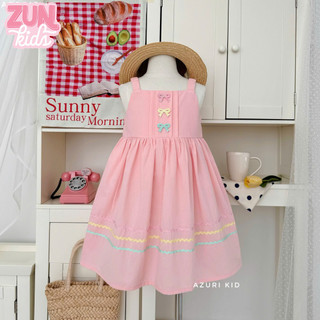 Váy Dây Bé Gái Pastel AZD543 – Váy Đính Nơ Ngọt Ngào, Đi Tiệc – Đi Chơi