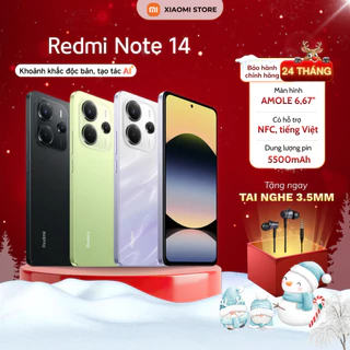 Điện Thoại Xiaomi Redmi Note 14 6/128GB - 8/128GB - 8/256GB Quốc Tế - Bảo hành 24 Tháng