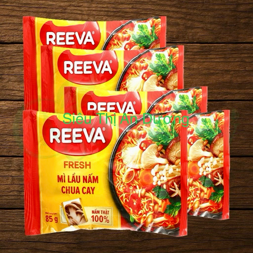 combo 10 gói x 85 gram Mì Reeva Lẩu Nấm Chua Cay / Mì bắp bò cải chua ...