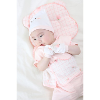M&B (0-12M) Bộ quần áo cộc tay Carrot Thỏ Hồng chất cotton cao cấp mềm mịn, thoáng mát thấm hút mồ hôi tốt BST SS25/26