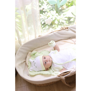 M&B (0-12M) Bộ quần áo cộc tay Củ Cải Xanh Bơ chất cotton mềm mịn, thoáng mát thấm hút mồ hôi tốt