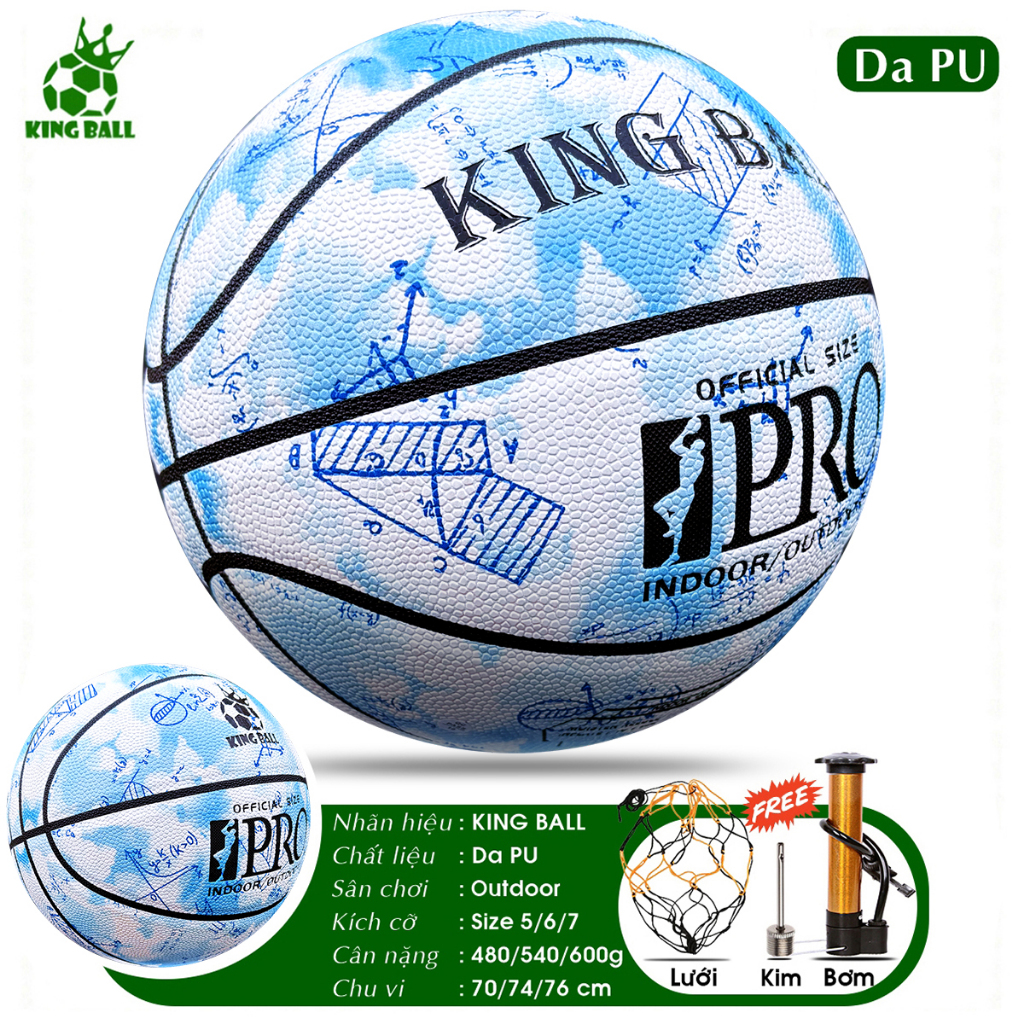 Bóng Rổ Da Chính Hãng King Ball SizeSố 5 6 7 Cho Trẻ Em Nam Nữ Học Sinh ...