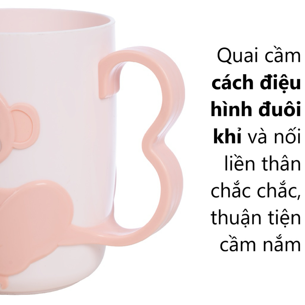 Cốc, Ly khỉ 2 màu 450ml nhựa VIỆT NHẬT 6285 - Cho bé uống nước, đánh răng, decor AMIZIN