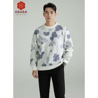 Áo len nam cổ tròn họa tiết loang ABABA len nhung dày mềm ấm nhẹ dễ chịu - M L XL XXL -3p-913loang