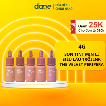 Son Tint Mịn Lì Siêu Lâu Trôi Ink The Velvet Peripera (4g) - Hàng Công Ty Có Tem Phụ