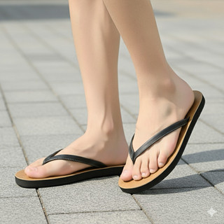 Dép Tông , Dép Xỏ Ngón , Dép Kẹp Fashion Quai Da Đế Dép Bằng Cao Su Cao Cấp