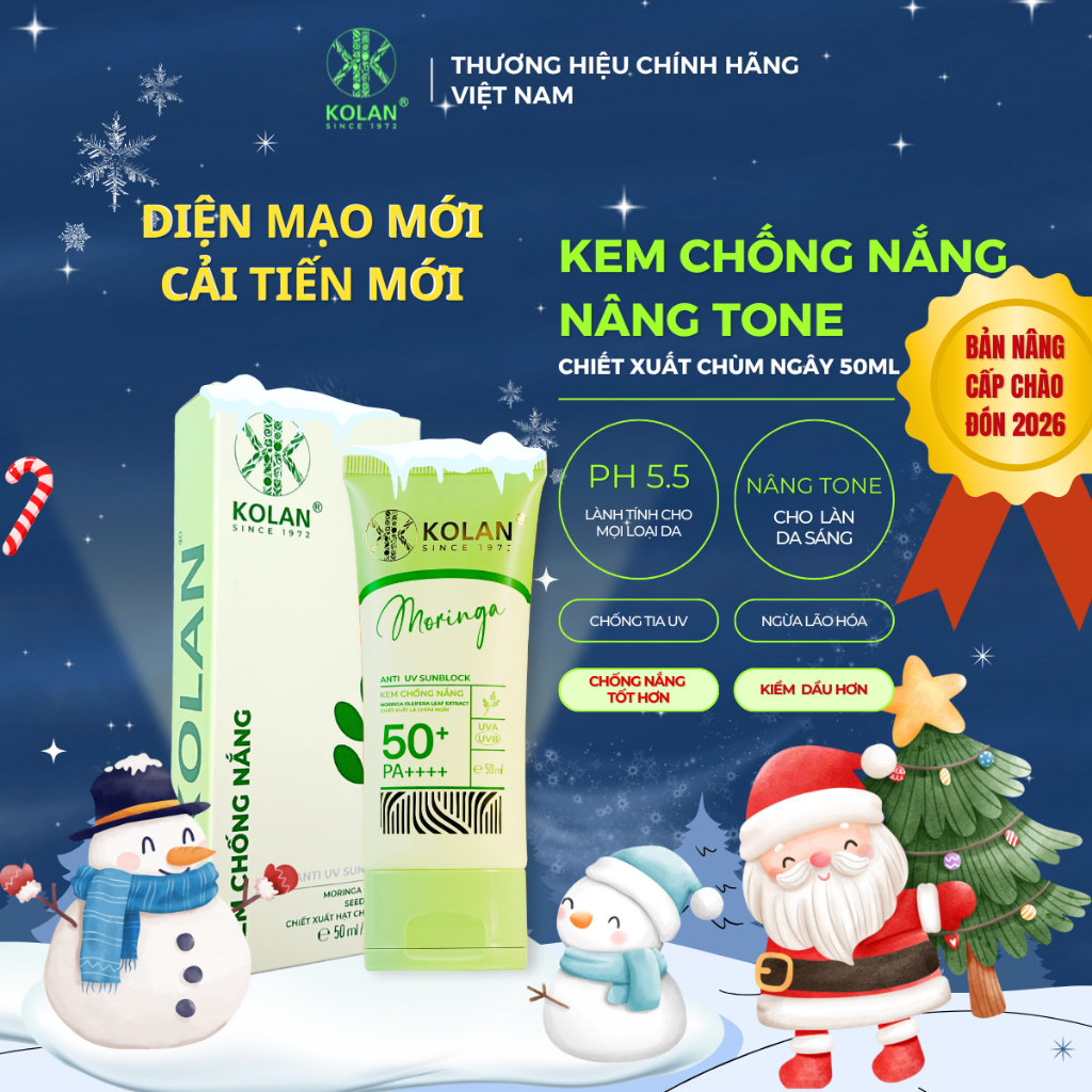 [MUA 1 TẶNG 2]-[BẢN NÂNG CẤP] Combo 2 Kem Chống Nắng Chùm Ngây KOLAN