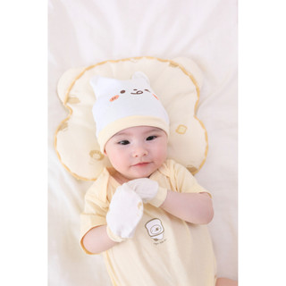 M&B (0-12M) Bộ bodychip sơ sinh Gấu Bread Vàng cotton cao cấp mềm mịn, thoáng mát thấm hút tốt