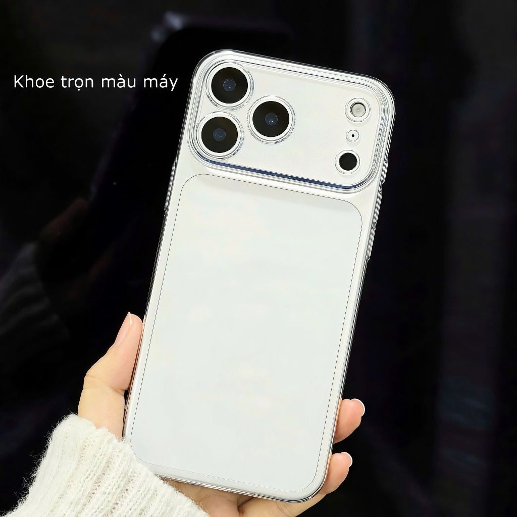 Ốp MEMUMI lưng trong cứng viền cứng siêu mỏng không ố bảo vệ camera cho ip 17 16 15 14 13 pro promax plus air