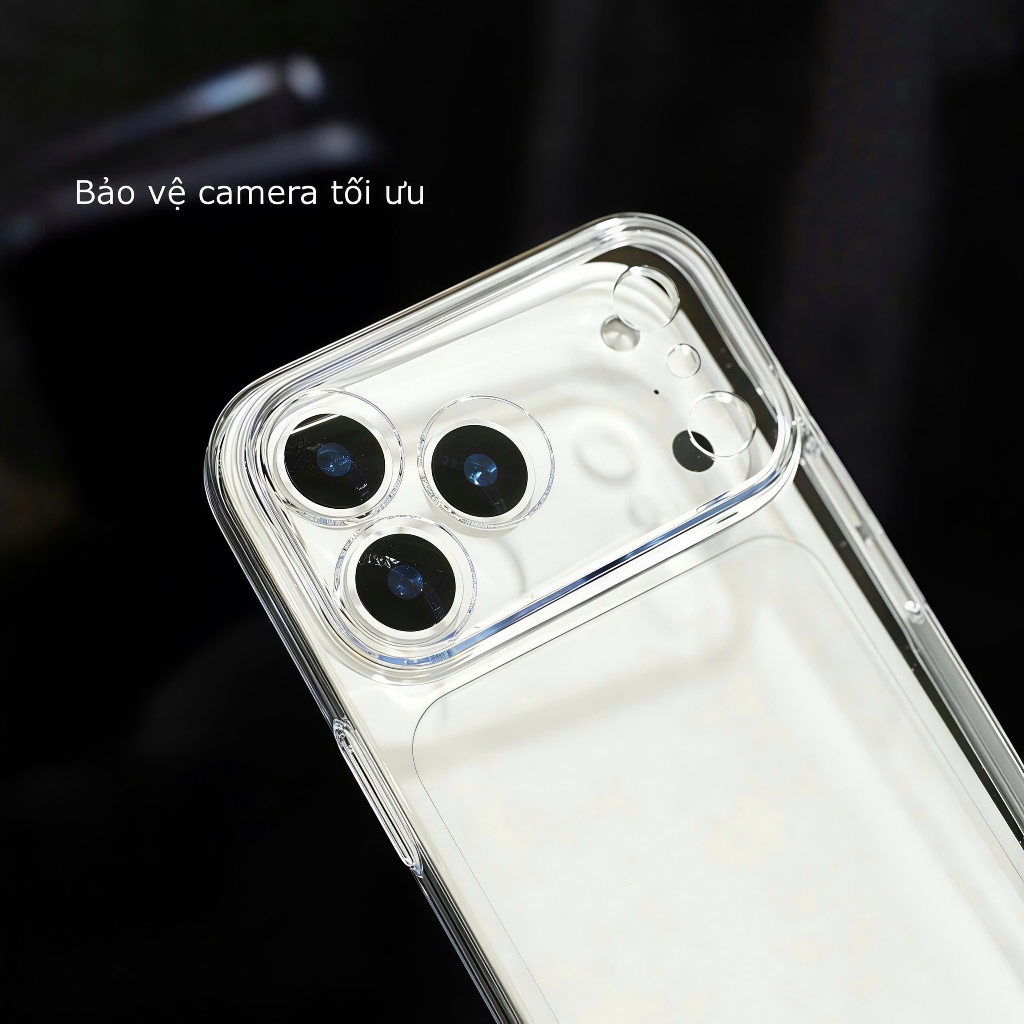 Ốp MEMUMI lưng trong cứng viền cứng siêu mỏng không ố bảo vệ camera cho ip 17 16 15 14 13 pro promax plus air