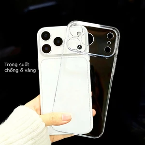 Ốp MEMUMI lưng trong cứng viền cứng siêu mỏng không ố bảo vệ camera cho ip 17 16 15 14 13 pro promax plus air