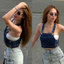 CMJ1399 Yếm denim crop