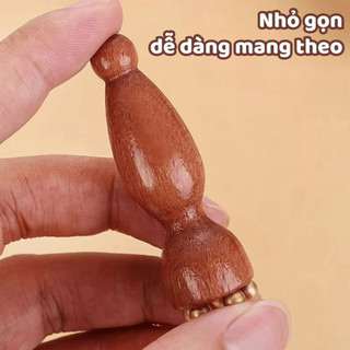 Combo 3 Cây Lăn Massage Nâng Cơ Mặt Bấm Huyệt Gỗ Tự Nhiên & Bi Đồng Giảm Bọng Mắt Tăng Cường Sức Khỏe An Toàn Cho Da