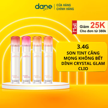 [DATE 6/27] Son Tint Căng Mọng Không Bết Dính Crystal Glam Clio 3.4g - Hàng Công Ty Có Tem Phụ
