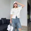 Len01 Áo Len tay lở dáng cardigan