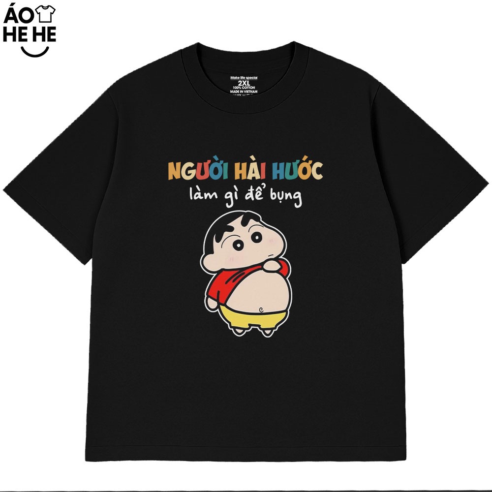 Áo In Chữ Hài Hước Người Hài Hước Làm Gì Để Bụng Câu Nói Text Vui Nhộn Dễ Thương Form Rộng Cotton 230gsm