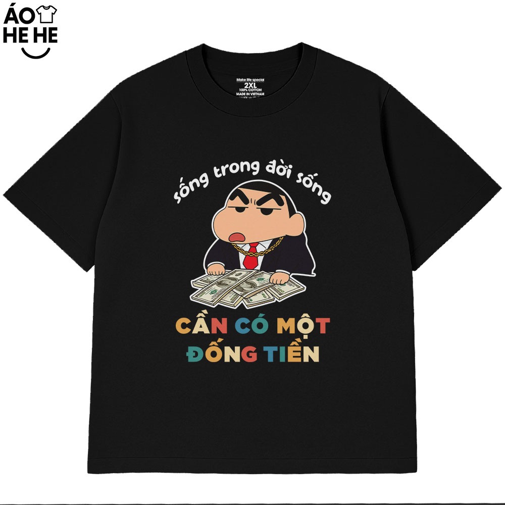 Áo thun In Chữ Hài Hước Cần Có Một Đống Tiền Câu Nói Text Văn Phòng Công Sở Cotton 230gsm