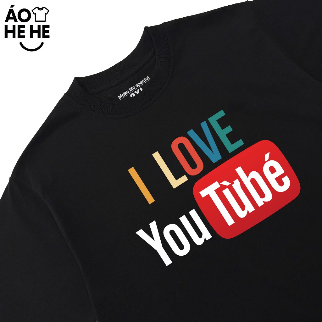 Áo In Chữ Hài Hước I Love You Từ Bé Câu Nói Text Vui Nhộn Dễ Thương Form Rộng Cotton 230gsm