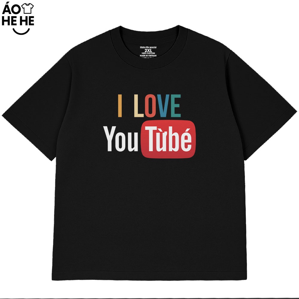 Áo In Chữ Hài Hước I Love You Từ Bé Câu Nói Text Vui Nhộn Dễ Thương Form Rộng Cotton 230gsm
