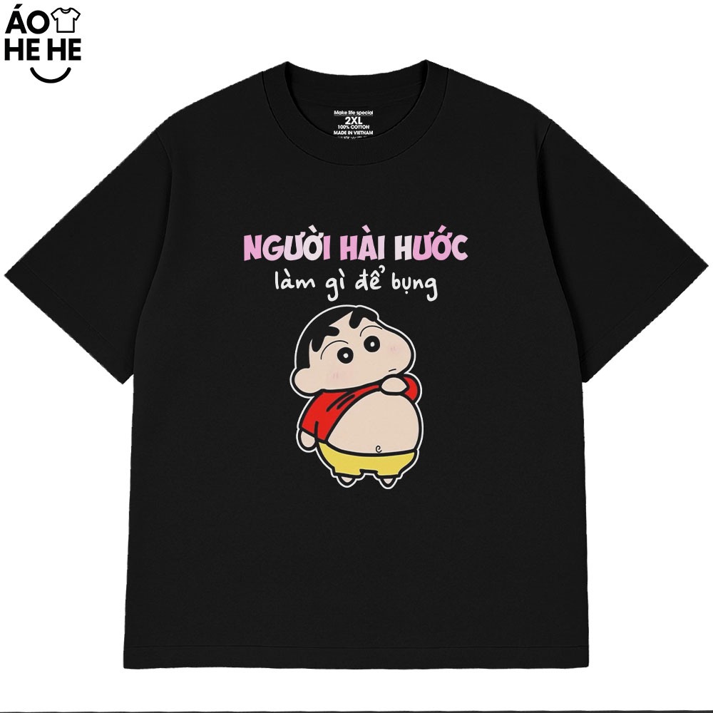 Áo In Chữ Hài Hước Người Hài Hước Làm Gì Để Bụng Câu Nói Text Vui Nhộn Dễ Thương Form Rộng Cotton 230gsm