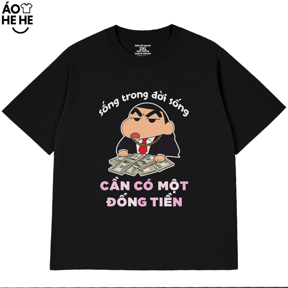 Áo thun In Chữ Hài Hước Cần Có Một Đống Tiền Câu Nói Text Văn Phòng Công Sở Cotton 230gsm