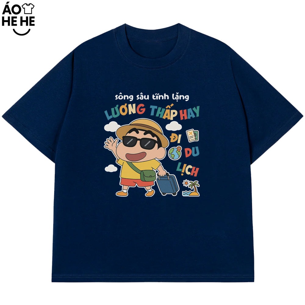 Áo In Chữ Hài Hước Sông Sâu Tỉnh Lặng Lương Thấp Đi Du Lịch Tiền Câu Nói Text Văn Phòng Công Sở Cotton 230gsm