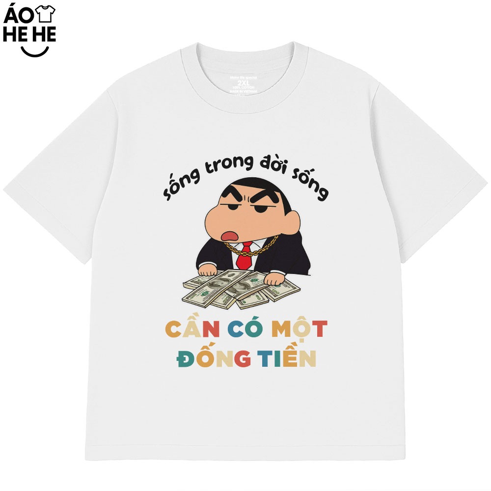 Áo thun In Chữ Hài Hước Cần Có Một Đống Tiền Câu Nói Text Văn Phòng Công Sở Cotton 230gsm