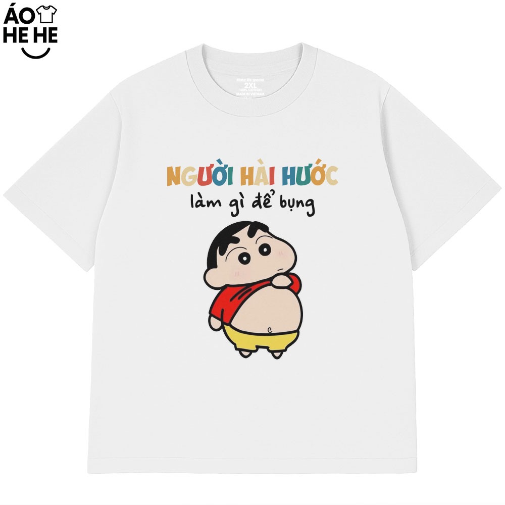 Áo In Chữ Hài Hước Người Hài Hước Làm Gì Để Bụng Câu Nói Text Vui Nhộn Dễ Thương Form Rộng Cotton 230gsm