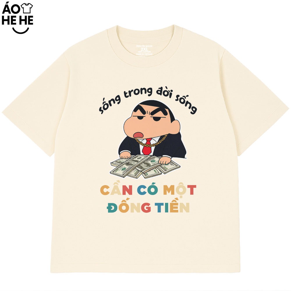 Áo thun In Chữ Hài Hước Cần Có Một Đống Tiền Câu Nói Text Văn Phòng Công Sở Cotton 230gsm