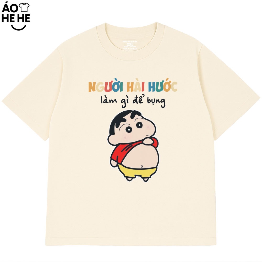 Áo In Chữ Hài Hước Người Hài Hước Làm Gì Để Bụng Câu Nói Text Vui Nhộn Dễ Thương Form Rộng Cotton 230gsm