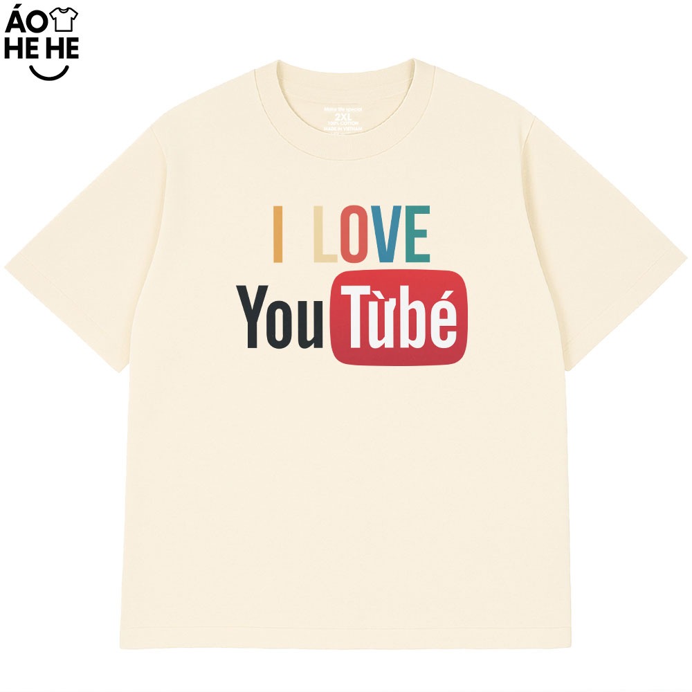 Áo In Chữ Hài Hước I Love You Từ Bé Câu Nói Text Vui Nhộn Dễ Thương Form Rộng Cotton 230gsm
