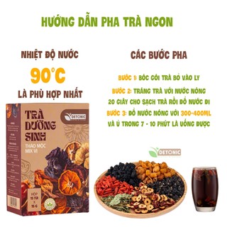 Trà dưỡng huyết DETONIC giúp bổ máu và giảm các triệu chứng mệt mỏi, chóng mặt, suy nhược cơ thể nguyên liệu thiên nhiên