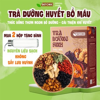 Trà dưỡng huyết DETONIC giúp bổ máu và giảm các triệu chứng mệt mỏi, chóng mặt, suy nhược cơ thể nguyên liệu thiên nhiên