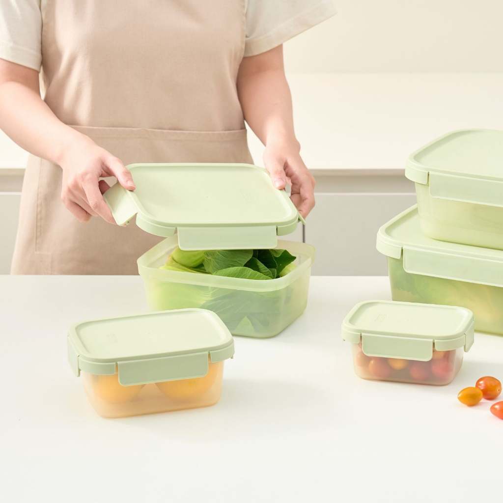 [MỚI] Hộp Thực Phẩm Nắp Gài Hokkaido Cài 4 Góc Chắc Chắn, 950-1650-2750ML, Chịu Nhiệt -20-120*C