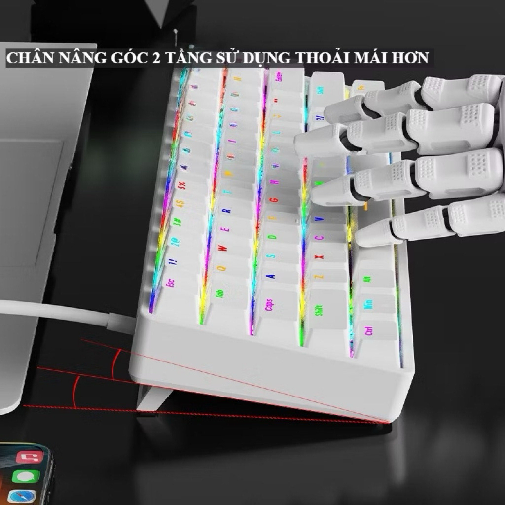 Bàn phím cơ Gaming Black Shark K4 LED RGB - Plate kim loại  -  kết nối TypeC tháo rời | BigBuy360 - bigbuy360.vn